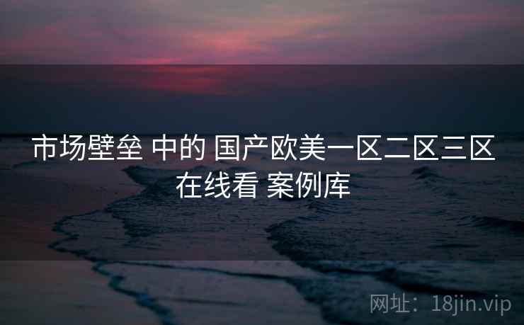 市场壁垒 中的 国产欧美一区二区三区在线看 案例库  第1张