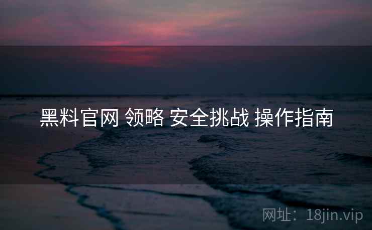 黑料官网 领略 安全挑战 操作指南 第2张 黑料官网 领略 安全挑战 操作指南 第2张