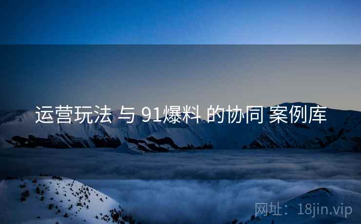 运营玩法 与 91爆料 的协同 案例库 第2张 运营玩法 与 91爆料 的协同 案例库 第2张